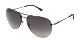 EYE'M Half Rim Wide Aviator Sunglasses in Gunmetal – Product Photo 2