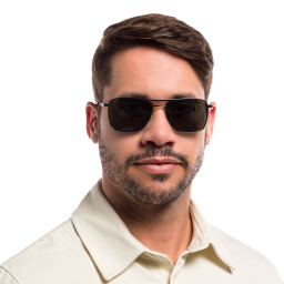 EYE'M Rectangle Sunglasses in Gunmetal – Product Photo 6