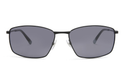 EYE'M Wide Rectangle Sunglasses in Black – Product Photo 1