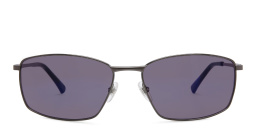 EYE'M Wide Rectangle Sunglasses in Gunmetal – Product Photo 1