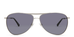 EYE'M Wide Aviator Sunglasses in Silver – Product Photo 1
