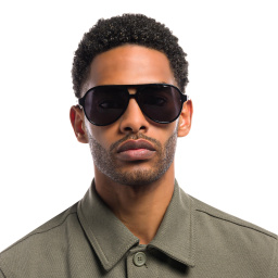 Shop EYE'M Aviator Sunglasses in Shiny Black online.