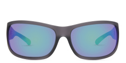 EYE'M Wide Rectangle Sunglasses in Grey – Product Photo 1