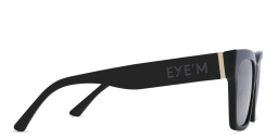 EYE'M Square Sunglasses in Black – Product Photo 3