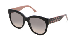 EYE'M Cat-Eye Sunglasses in Black & Coral – Product Photo 2