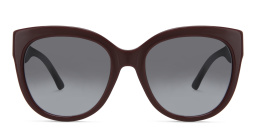 EYE'M Cat Eye Sunglasses in Burgundy – Product Photo 1