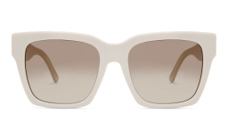 EYE'M Square Sunglasses in White – Product Photo 1