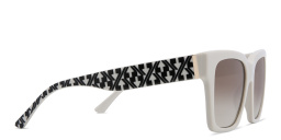 EYE'M Square Sunglasses in White – Product Photo 3