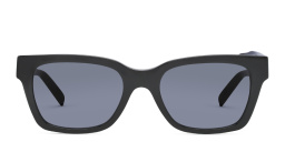 EYE'M Square Sunglasses in Black & Silver – Product Photo 1