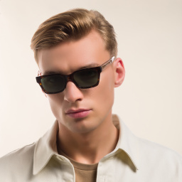 EYE'M Square Sunglasses in Havana – Product Photo 6