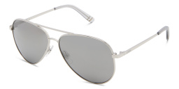 EYE'M Kids Aviator Sunglasses in Silver – Product Photo 2