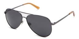 EYE'M Kids Aviator Sunglasses in Gunmetal – Product Photo 2