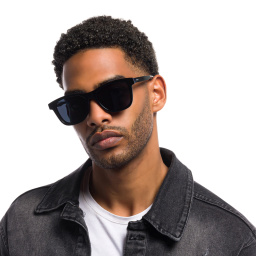 EYE'M Square Eyeglasses in Black – Product Photo 9