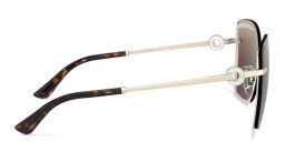 BVLGARI Wide Square Sunglasses in Pale Gold – Product Photo 3