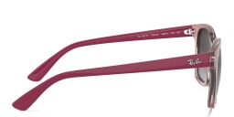 Shop Ray-Ban Junior Kids Square Sunglasses in Transparent Pink online.