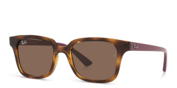 Shop Ray-Ban Junior Kids Square Sunglasses in Havana online.