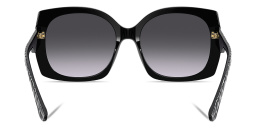 Dolce & Gabbana Wide Square Sunglasses in Black Texture Cocco – Product Photo 4