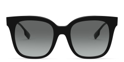 نظارة شمسية مربعة من بربري بلون أسود - صورة المنتج 1