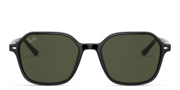 Shop Ray-Ban John Square Sunglasses in Black online.