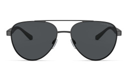 Emporio Armani Aviator Sunglasses in Matte Black – Product Photo 1