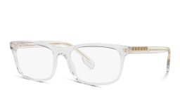 Shop BURBERRY Wide Rectangle Eyeglasses in Transparent online.