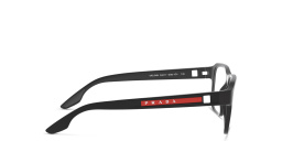 Prada Linea Rossa Rectangle Eyeglasses in Rubber Black – Product Photo 3