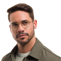 Ray-Ban JACK Irregular Eyeglasses in Gold – Product Photo 6