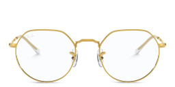 Ray-Ban JACK Irregular Eyeglasses in Gold – Product Photo 1