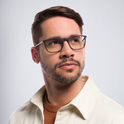 Emporio Armani Square Eyeglasses in Matte Black – Product Photo 5