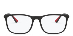 Emporio Armani Square Eyeglasses in Matte Black – Product Photo 1
