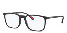Emporio Armani Square Eyeglasses in Matte Black – Product Photo 2