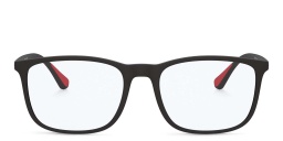 Rectangle Eyeglasses من امبوريو أرماني بلون أسود مطفي - صورة المنتج 1