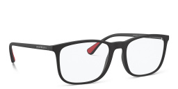 Shop Emporio Armani Unisex Rectangle Eyeglasses in Matte Black online.