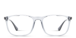 Square Eyeglasses من امبوريو أرماني بلون رمادي لامع شفاف - صورة المنتج 1