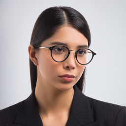 ISABEL MARANT Round Eyeglasses in Black Gold – Product Photo 6