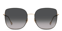 Shop ISABEL MARANT Oversized Square Sunglasses in Black Gold online.