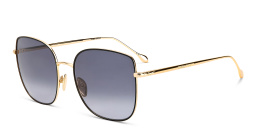 Shop ISABEL MARANT Oversized Square Sunglasses in Black Gold online.
