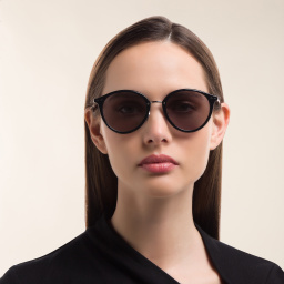 Shop ISABEL MARANT Panthos Sunglasses in Black & Silver online.