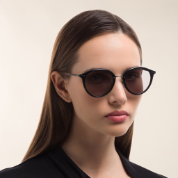 Shop ISABEL MARANT Panthos Sunglasses in Black & Silver online.