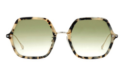Shop ISABEL MARANT Irregular Sunglasses in Havana Palladium online.