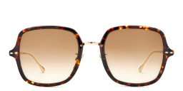 Shop ISABEL MARANT Oversized Square Sunglasses in Havana Gold online.