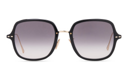 Shop ISABEL MARANT Oversized Square Sunglasses in Black Gold online.