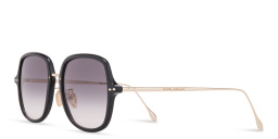 Shop ISABEL MARANT Oversized Square Sunglasses in Black Gold online.