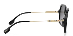 Shop BURBERRY Square Sunglasses in Black online.