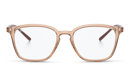 Shop Ray-Ban Unisex Square Eyeglasses in Beige online.