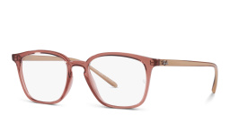 Shop Ray-Ban Unisex Square Eyeglasses in Transparent light brown online.