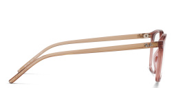 Shop Ray-Ban Unisex Square Eyeglasses in Transparent light brown online.