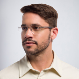 Ray-Ban Unisex Irregular Eyeglasses in Gunmetal – Product Photo 7