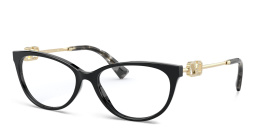 VALENTINO Rhinestone V Logo Cat-Eye Eyeglasses in Black – Product Photo 2
