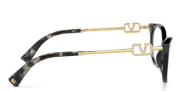 VALENTINO Rhinestone V Logo Cat-Eye Eyeglasses in Black – Product Photo 3